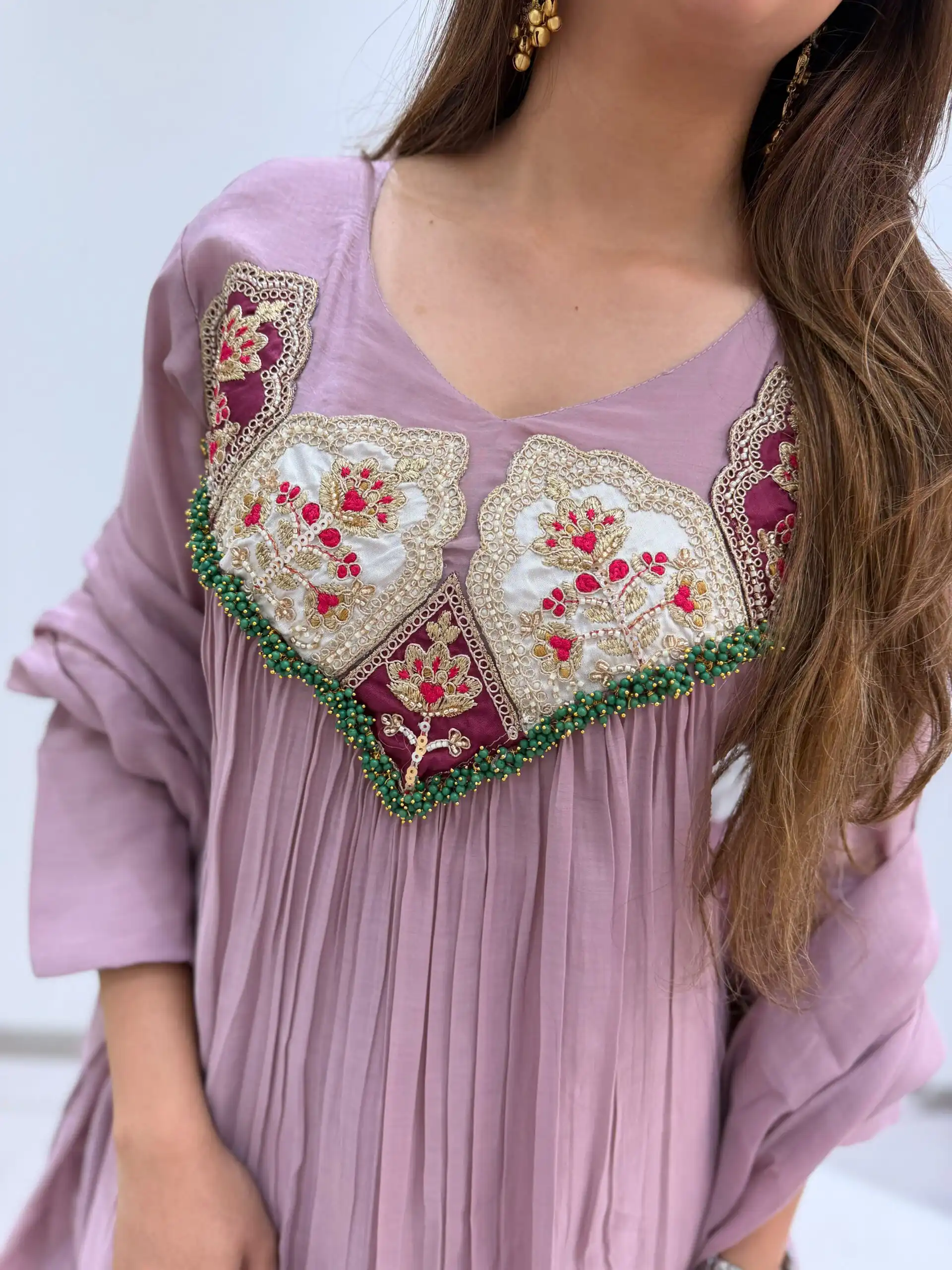 LG 2145 Lavender Mul Chanderi Salwar Suit with Embroidery Work & Sequins Work. Festive Deal ₹2799. Delivery 4-6 Working Days. Shop nowp | Jump Suits, Salwar suit, Designer Suits, Casual Suits, Creative suits, Palazzo Suits, Party Wear Suits, Patiala Suits, Straight Suits
