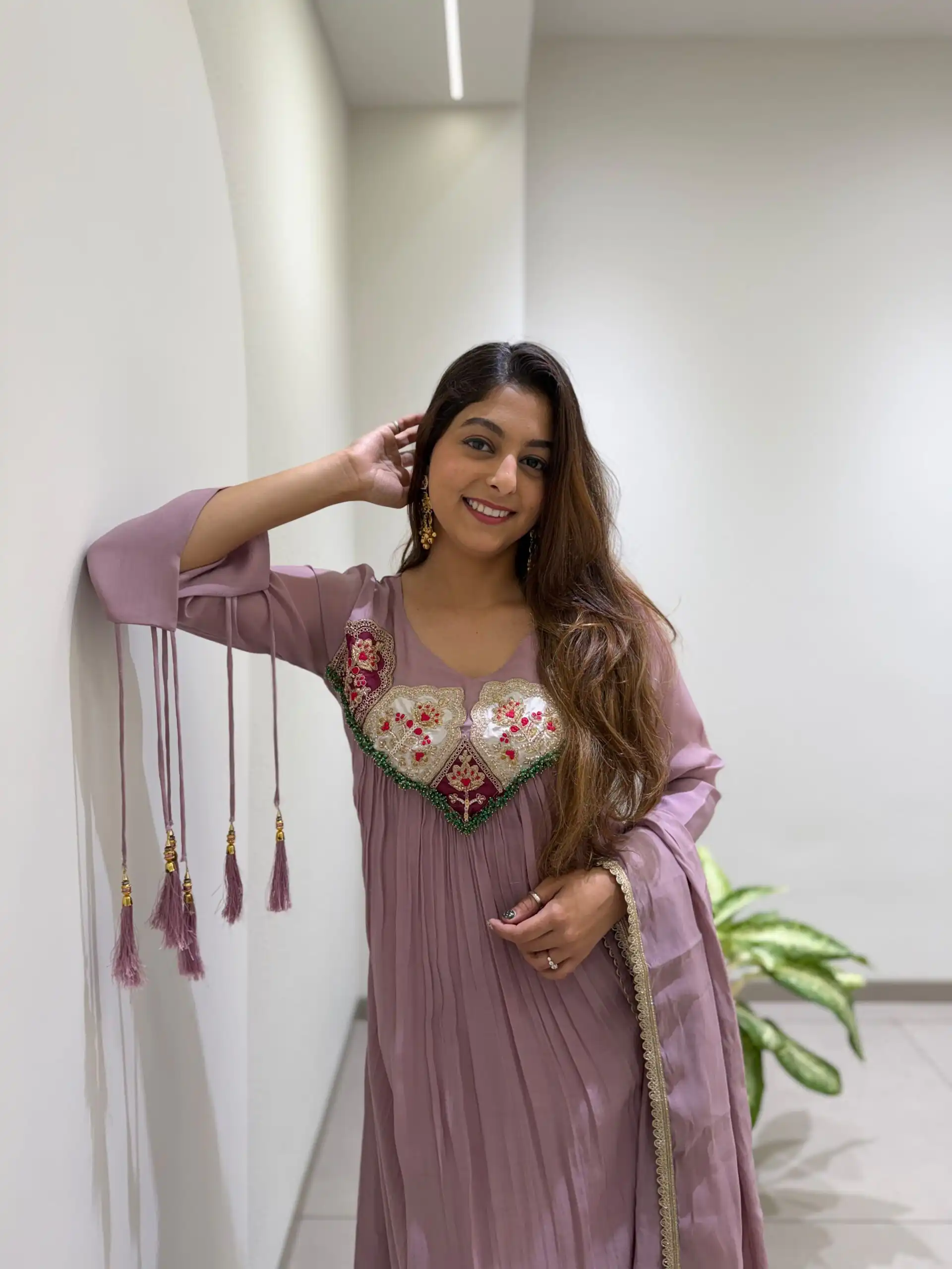 LG 2145 Lavender Mul Chanderi Salwar Suit with Embroidery Work & Sequins Work. Festive Deal ₹2799. Delivery 4-6 Working Days. Shop nowp | Jump Suits, Salwar suit, Designer Suits, Casual Suits, Creative suits, Palazzo Suits, Party Wear Suits, Patiala Suits, Straight Suits