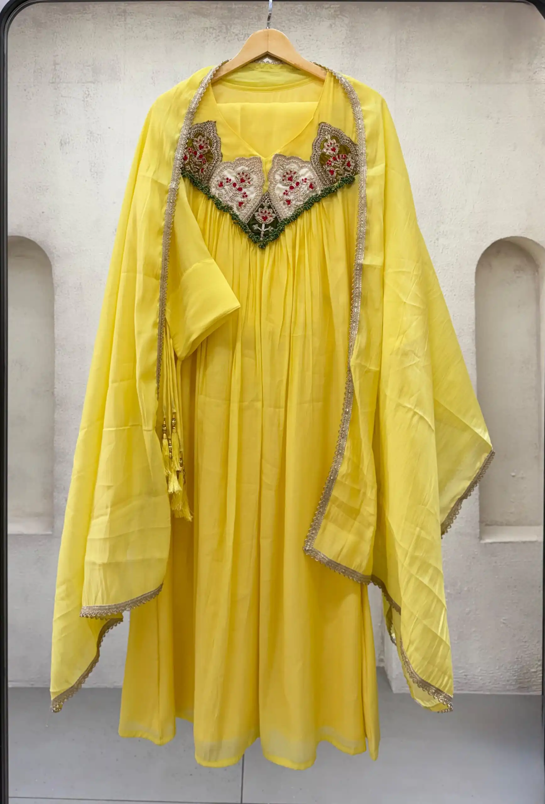 LG 2145 Yellow Mul Chanderi Salwar Suit with Embroidery Work & Sequins Work. Festive Deal ₹2799. Delivery 4-6 Working Days. Shop nowp | Jump Suits, Salwar suit, Designer Suits, Casual Suits, Creative suits, Palazzo Suits, Party Wear Suits, Patiala Suits, Straight Suits