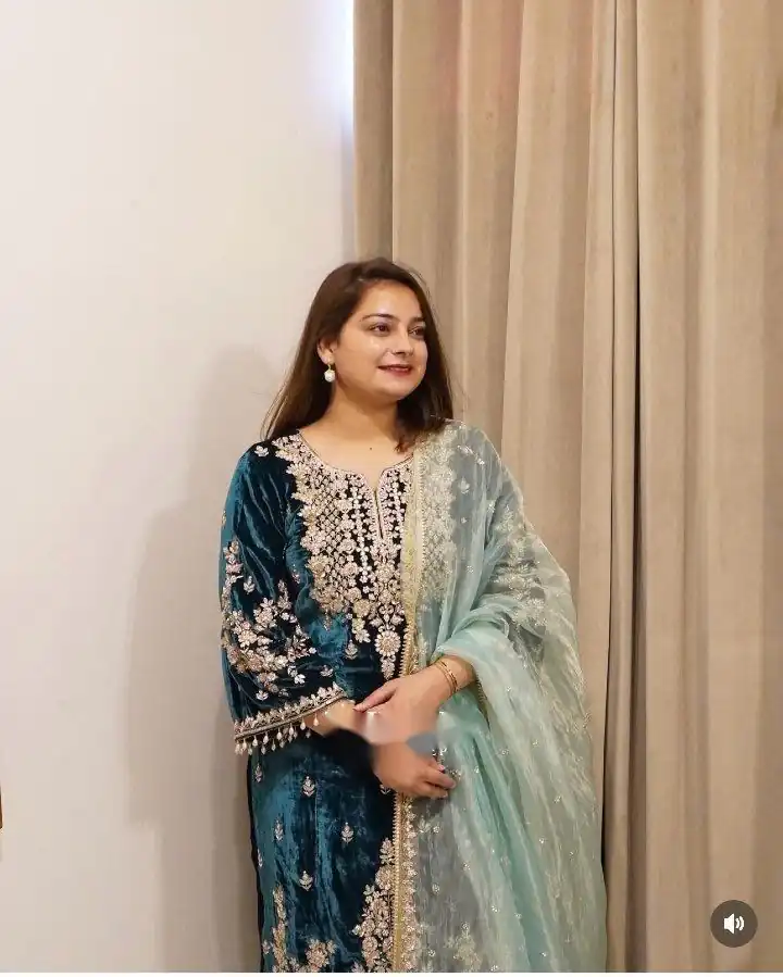 WW 1236 Blue Viscose Velvet Salwar Suit with Embroidery Work & Lace Work. Grab it for ₹2299. Delivery 4-6 Working Days. Shop now. | Jump Suits, Salwar suit, Designer Suits, Casual Suits, Creative suits, Palazzo Suits, Party Wear Suits, Patiala Suits, Straight Suits