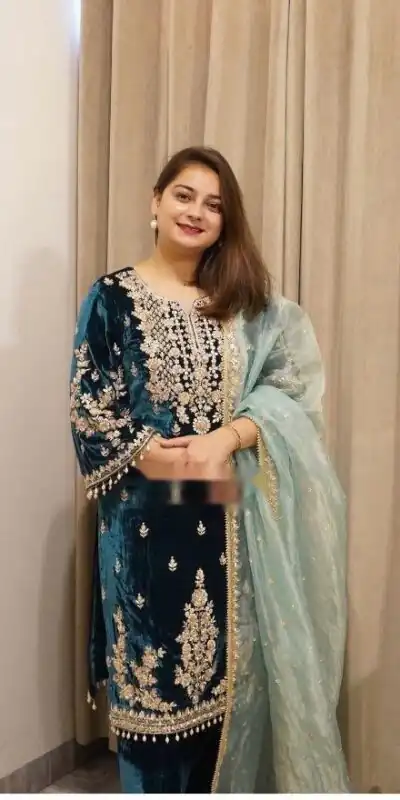 WW 1236 Blue Viscose Velvet Salwar Suit with Embroidery Work & Lace Work. Grab it for ₹2299. Delivery 4-6 Working Days. Shop now. | Jump Suits, Salwar suit, Designer Suits, Casual Suits, Creative suits, Palazzo Suits, Party Wear Suits, Patiala Suits, Straight Suits