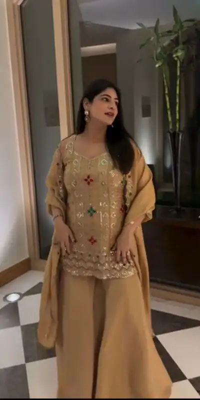 VLM 352 Chiku Color Chinon Silk Embroidery Work Salwar Suit . Get it for ₹2399. Delivery 4-6 Working Days. Online Shop now. | Jump Suits, Salwar suit, Designer Suits, Casual Suits, Creative suits, Palazzo Suits, Party Wear Suits, Patiala Suits, Straight Suits