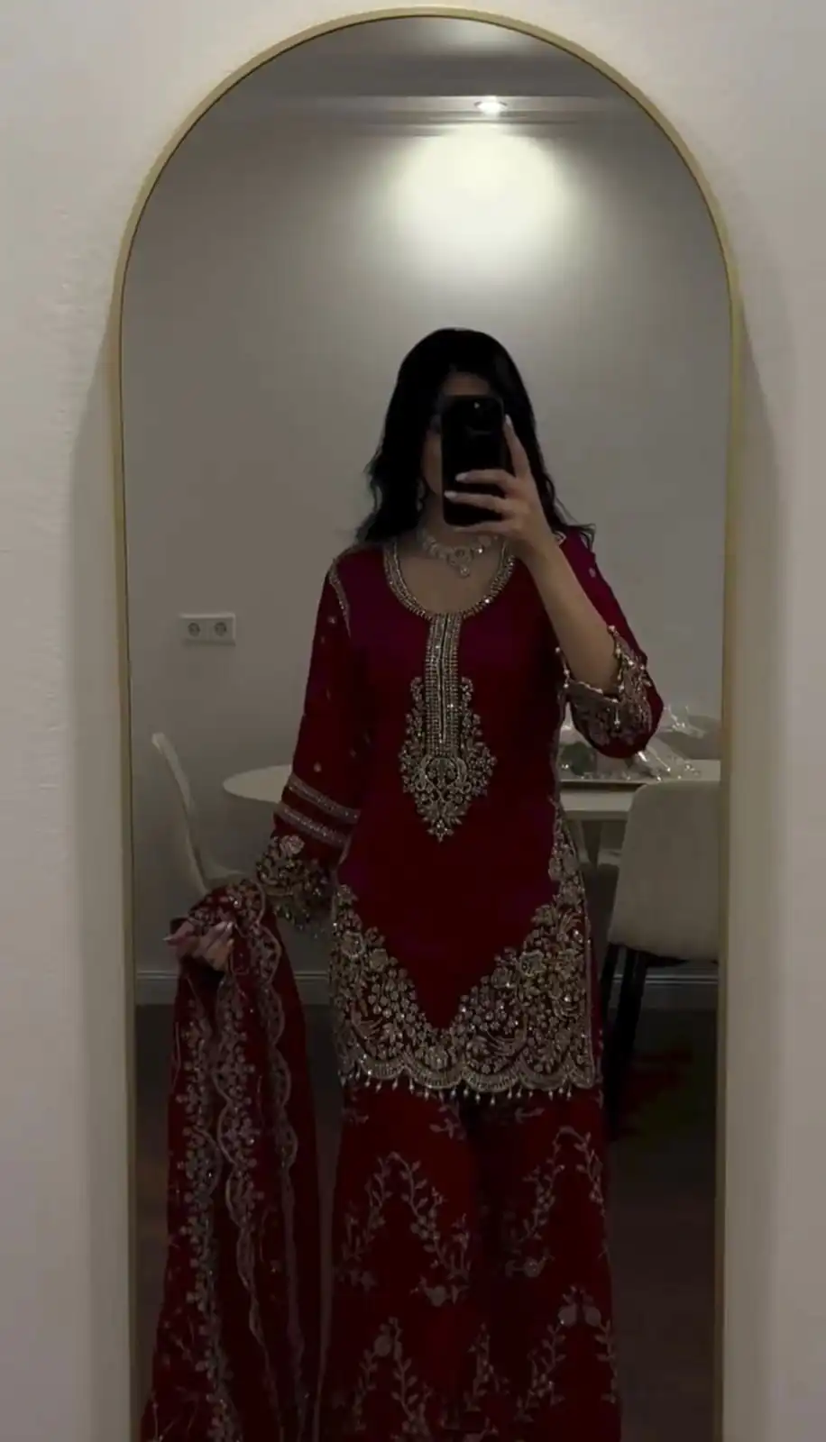 ZSR 3187 Maroon Faux Georgette Salwar Suit with Mirror Work & Embroidery Work. Get it for ₹2349. Delivery 4-6 Working Days. Shop now. | Jump Suits, Salwar suit, Designer Suits, Casual Suits, Creative suits, Palazzo Suits, Party Wear Suits, Patiala Suits, Straight Suits