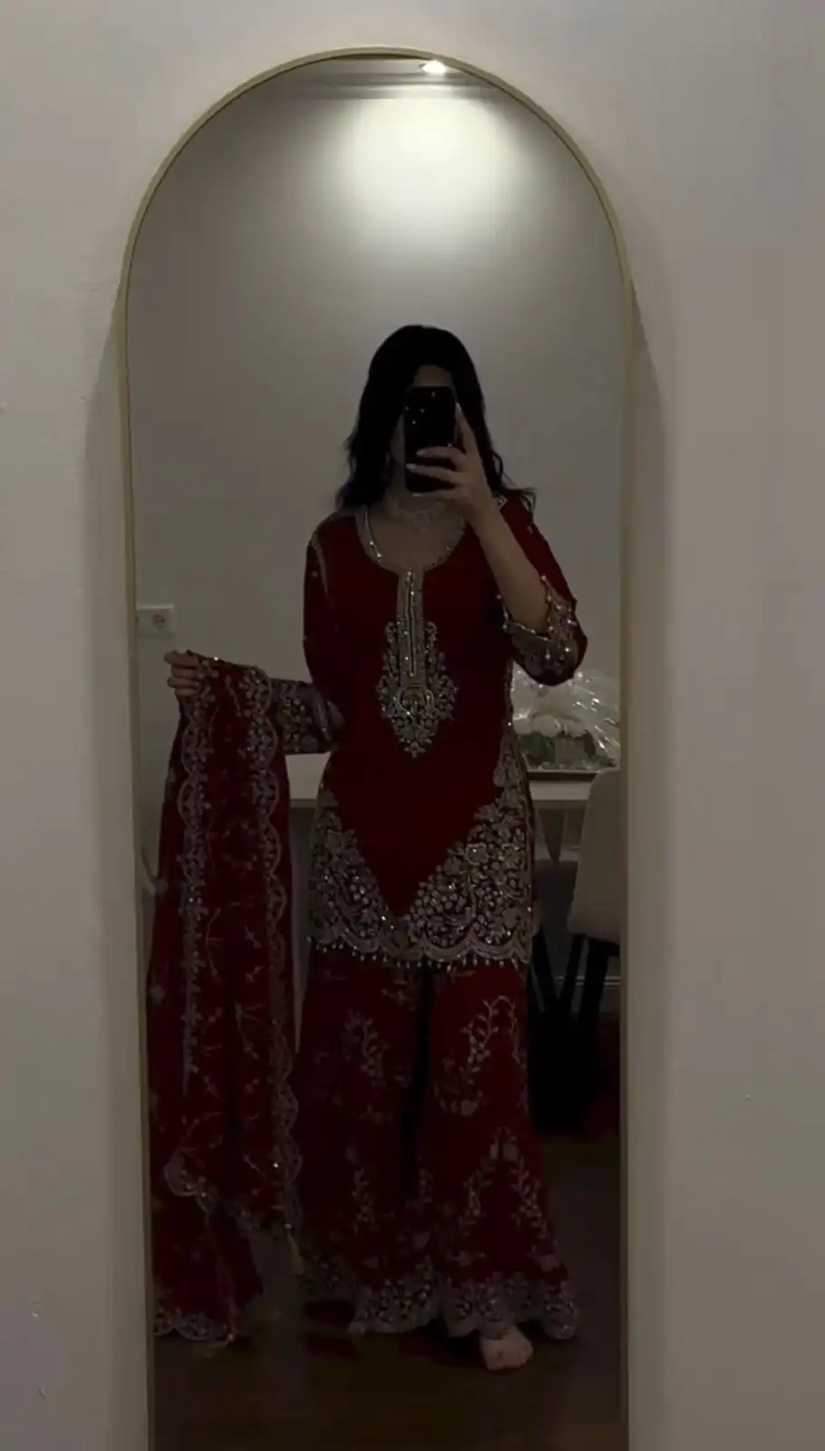ZSR 3187 Maroon Faux Georgette Salwar Suit with Mirror Work & Embroidery Work. Get it for ₹2349. Delivery 4-6 Working Days. Shop now. | Jump Suits, Salwar suit, Designer Suits, Casual Suits, Creative suits, Palazzo Suits, Party Wear Suits, Patiala Suits, Straight Suits