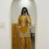 ZSR 3187 Yellow Faux Georgette Salwar Suit with Mirror Work & Embroidery Work. Get it for ₹2349. Delivery 4-6 Working Days. Shop now. | Jump Suits, Salwar suit, Designer Suits, Casual Suits, Creative suits, Palazzo Suits, Party Wear Suits, Patiala Suits, Straight Suits
