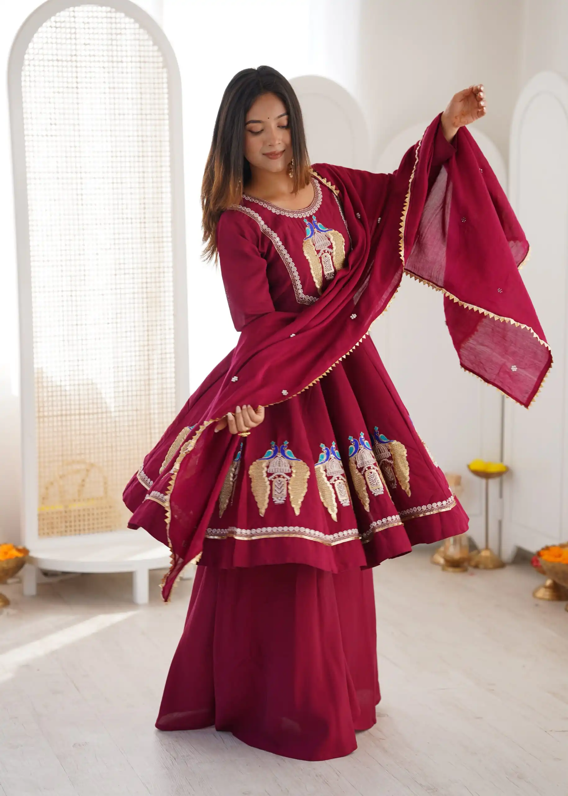 NSR 916 Maroon Roman Silk Salwar Suit with Sequins Work & Embroidery Work. Available at ₹2399 only. Delivery 4-6 Working Days. Shop now. | Jump Suits, Salwar suit, Designer Suits, Casual Suits, Creative suits, Palazzo Suits, Party Wear Suits, Patiala Suits, Straight Suits