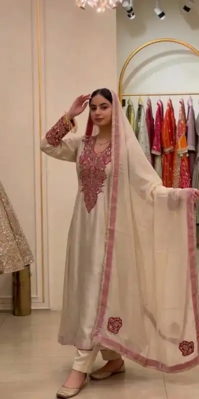 KF 1734 Pink Soft Organza Salwar Suit with Embroidery Work & Cut Work. Available at ₹2249 only. Delivery 4-6 Working Days. Shop now. | Jump Suits, Salwar suit, Designer Suits, Casual Suits, Creative suits, Palazzo Suits, Party Wear Suits, Patiala Suits, Straight Suits