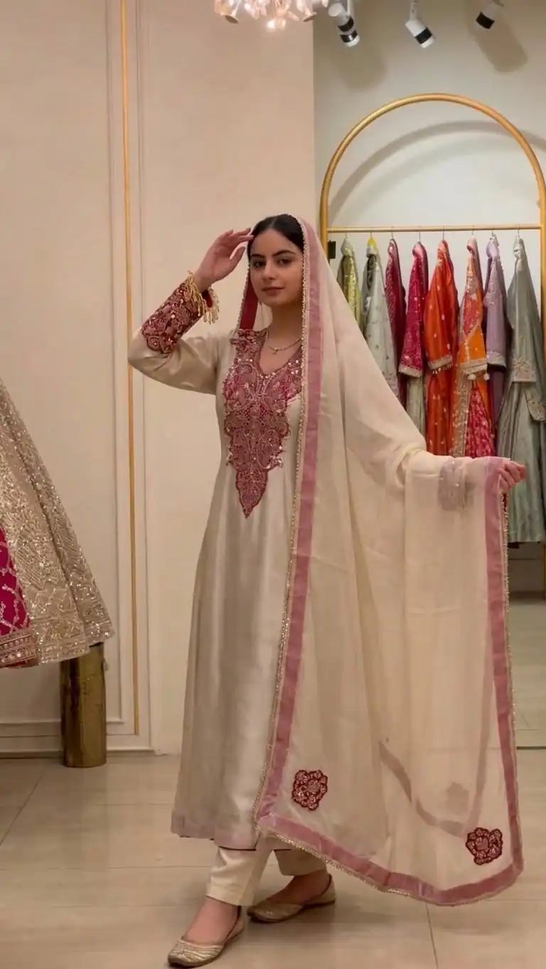 KF 1734 Pink Soft Organza Salwar Suit with Embroidery Work & Cut Work. Available at ₹2249 only. Delivery 4-6 Working Days. Shop now. | Jump Suits, Salwar suit, Designer Suits, Casual Suits, Creative suits, Palazzo Suits, Party Wear Suits, Patiala Suits, Straight Suits
