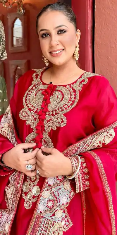 BE 500 Red Roman Silk Salwar Suit with Sequins Work & Embroidery Work. Available at ₹2449 only. Delivery 4-6 Working Days. Shop now. | Jump Suits, Salwar suit, Designer Suits, Casual Suits, Creative suits, Palazzo Suits, Party Wear Suits, Patiala Suits, Straight Suits