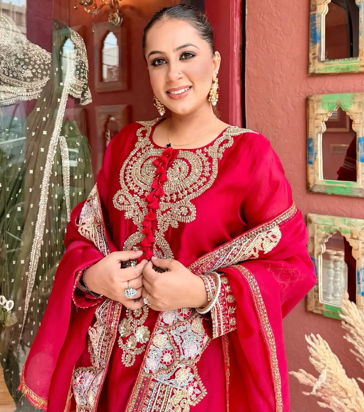 BE 500 Red Roman Silk Salwar Suit with Sequins Work & Embroidery Work. Available at ₹2449 only. Delivery 4-6 Working Days. Shop now. | Jump Suits, Salwar suit, Designer Suits, Casual Suits, Creative suits, Palazzo Suits, Party Wear Suits, Patiala Suits, Straight Suits