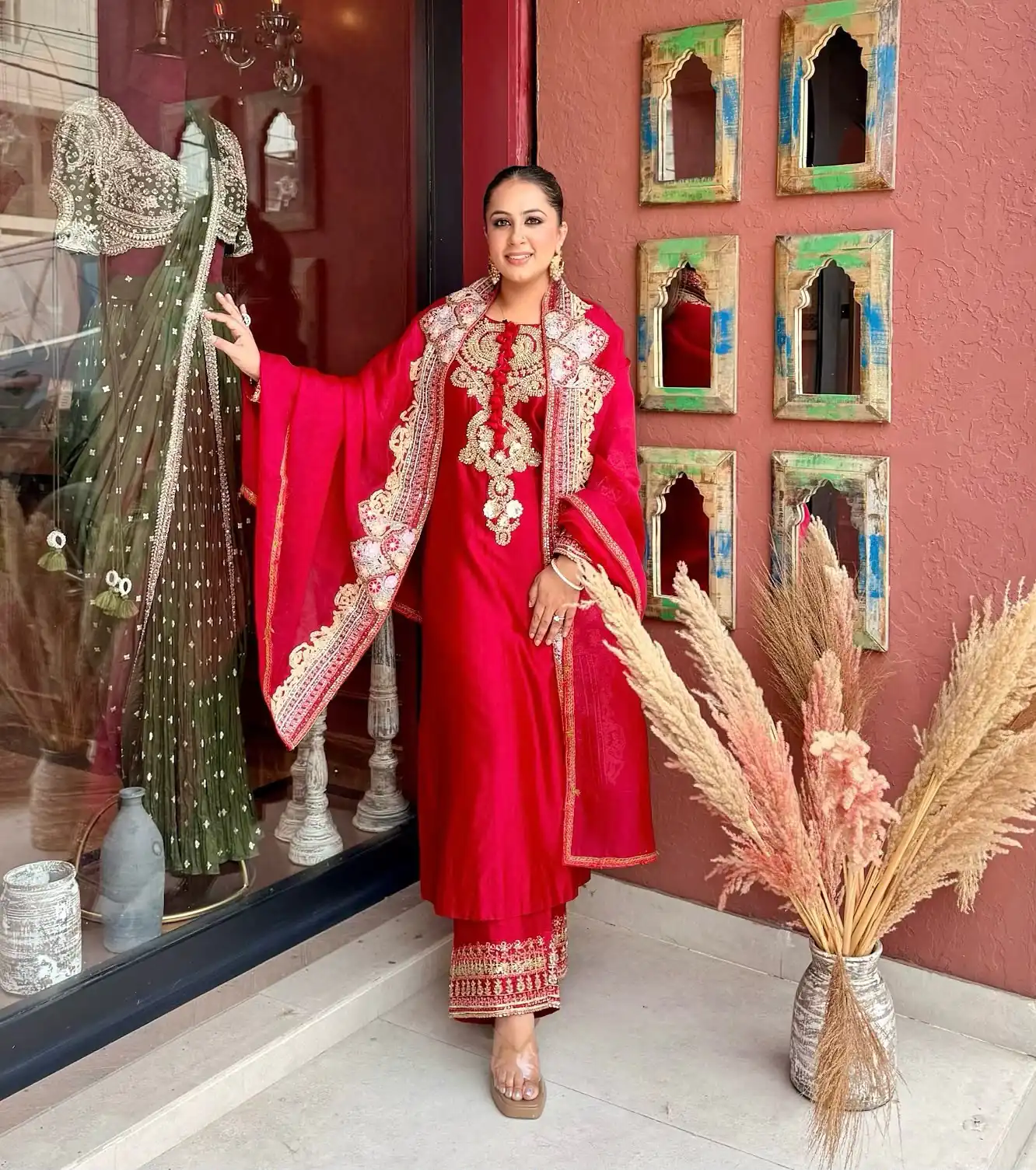 BE 500 Red Roman Silk Salwar Suit with Sequins Work & Embroidery Work. Available at ₹2449 only. Delivery 4-6 Working Days. Shop now. | Jump Suits, Salwar suit, Designer Suits, Casual Suits, Creative suits, Palazzo Suits, Party Wear Suits, Patiala Suits, Straight Suits