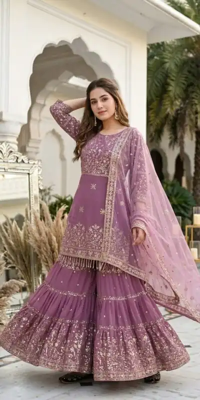 KF 1735 Onion Faux Georgette Salwar Suit with Mirror Work & Embroidery Work. Get it for ₹2949. Delivery 4-6 Working Days. Shop now. | Jump Suits, Salwar suit, Designer Suits, Casual Suits, Creative suits, Palazzo Suits, Party Wear Suits, Patiala Suits, Straight Suits