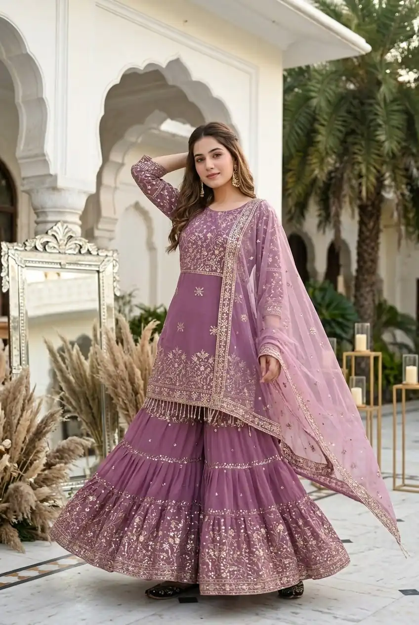KF 1735 Onion Faux Georgette Salwar Suit with Mirror Work & Embroidery Work. Get it for ₹2949. Delivery 4-6 Working Days. Shop now. | Jump Suits, Salwar suit, Designer Suits, Casual Suits, Creative suits, Palazzo Suits, Party Wear Suits, Patiala Suits, Straight Suits