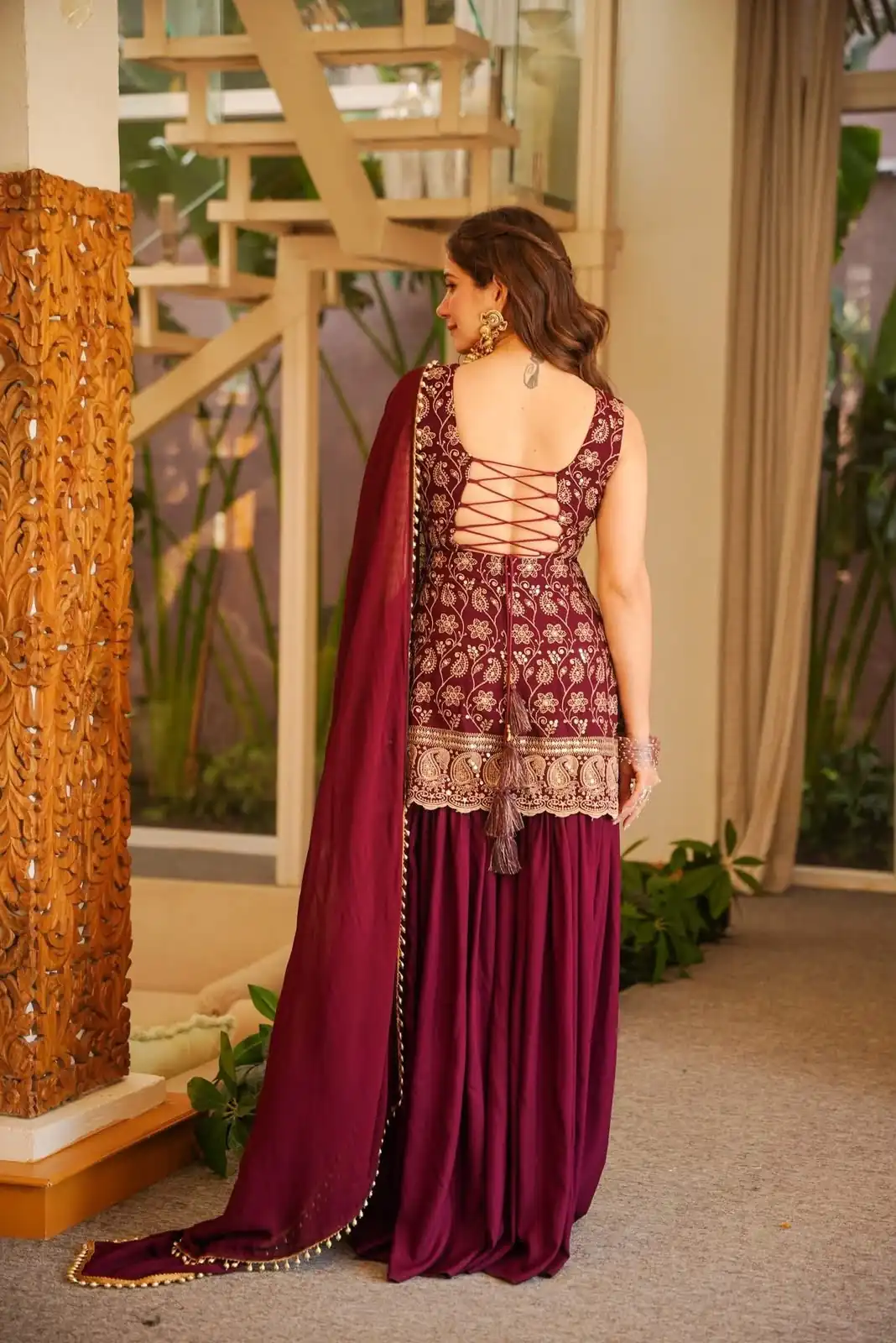 ST 1192 Maroon Faux Georgette Salwar Suit with Embroidery Work. Available at ₹2349 only. Delivery 4-6 Working Days. Shop now. | Jump Suits, Tops & Bottoms, Track Suits, Trendy Wear, Salwar suit, Designer Suits, Casual Suits, Creative suits, Palazzo Suits, Party Wear Suits, Patiala Suits, Straight Suits