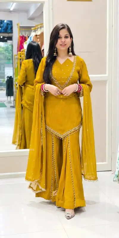 JF 054 Mustered Color Roman Silk Salwar Suit with Embroidery Work. Available at ₹2399 only. Delivery 4-6 Working Days. Shop now. | Jump Suits, Salwar suit, Designer Suits, Casual Suits, Creative suits, Palazzo Suits, Party Wear Suits, Patiala Suits, Straight Suits