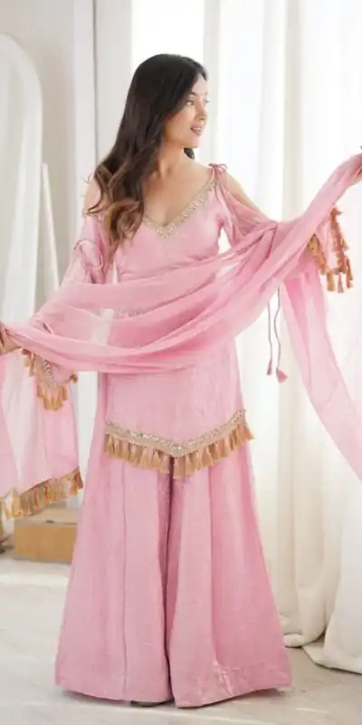 SRK 5357 Pink Doremon Crush Salwar Suit Perfect for Wedding, Party, Traditional Day, Baisakhi, Karwa Chauth – . Exclusive Offer ₹2099. Delive | Jump Suits, Salwar suit, Designer Suits, Casual Suits, Creative suits, Palazzo Suits, Party Wear Suits, Patiala Suits, Straight Suits