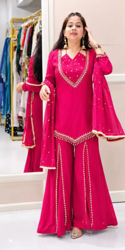 JF 054 Pink Color Roman Silk Salwar Suit with Embroidery Work. Available at ₹2399 only. Delivery 4-6 Working Days. Shop now. | Jump Suits, Salwar suit, Designer Suits, Casual Suits, Creative suits, Palazzo Suits, Party Wear Suits, Patiala Suits, Straight Suits