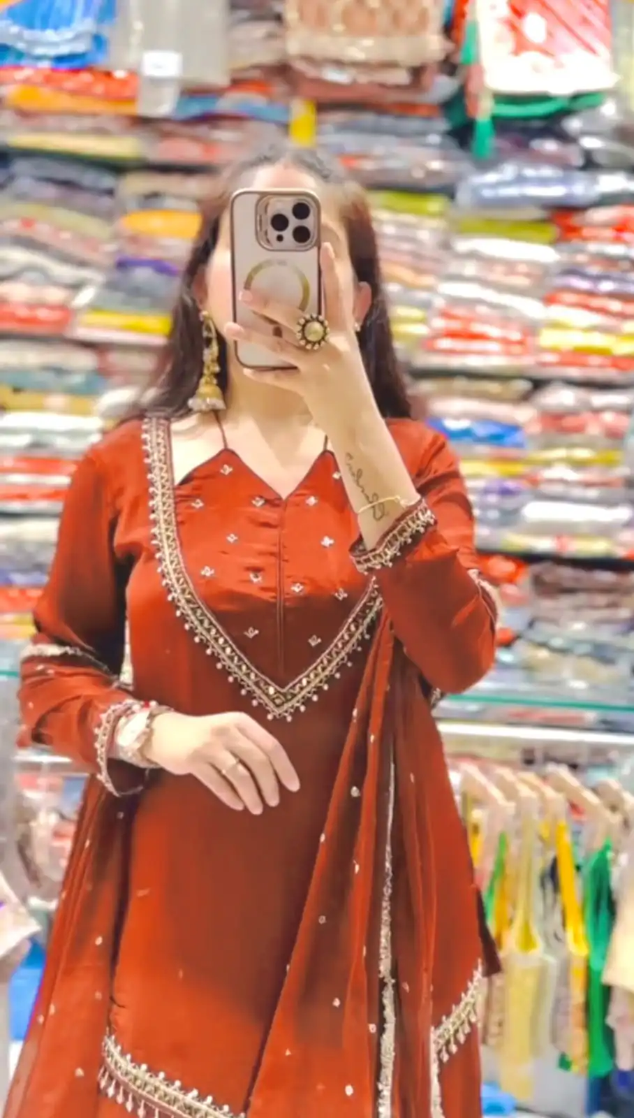 JF 054 Rust Color Roman Silk Salwar Suit with Embroidery Work. Available at ₹2399 only. Delivery 4-6 Working Days. Shop now. | Jump Suits, Salwar suit, Designer Suits, Casual Suits, Creative suits, Palazzo Suits, Party Wear Suits, Patiala Suits, Straight Suits