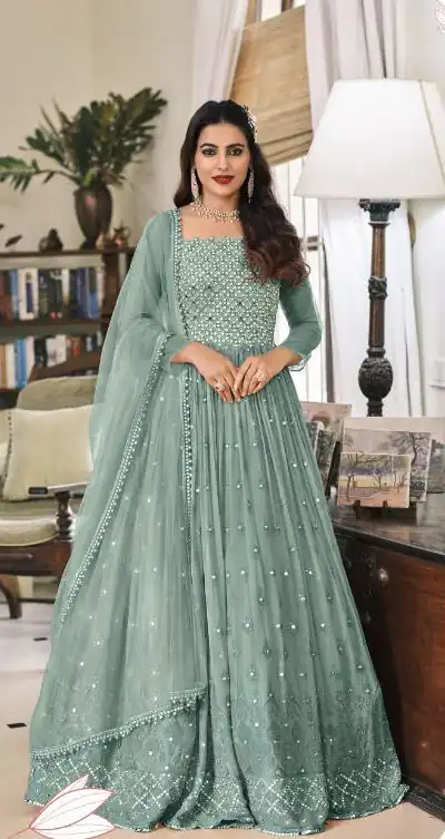 FC 1381 Sea Green Georgette Salwar Suit with Mirror Work & Embroidery Work. Get it for ₹2449. Delivery 4-6 Working Days. Shop now. | Jump Suits, Salwar suit, Designer Suits, Casual Suits, Creative suits, Palazzo Suits, Party Wear Suits, Patiala Suits, Straight Suits