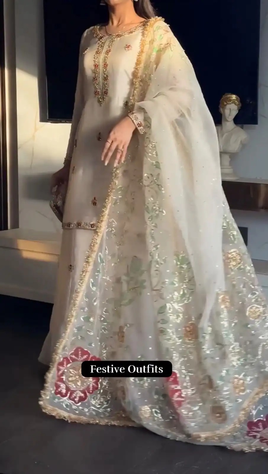 ST 1204 White Faux Georgette Salwar Suit with Embroidery Work. Available at ₹2249 only. Delivery 4-6 Working Days. Shop now. | Jump Suits, Tops & Bottoms, Track Suits, Trendy Wear, Salwar suit, Designer Suits, Casual Suits, Creative suits, Palazzo Suits, Party Wear Suits, Patiala Suits, Straight Suits