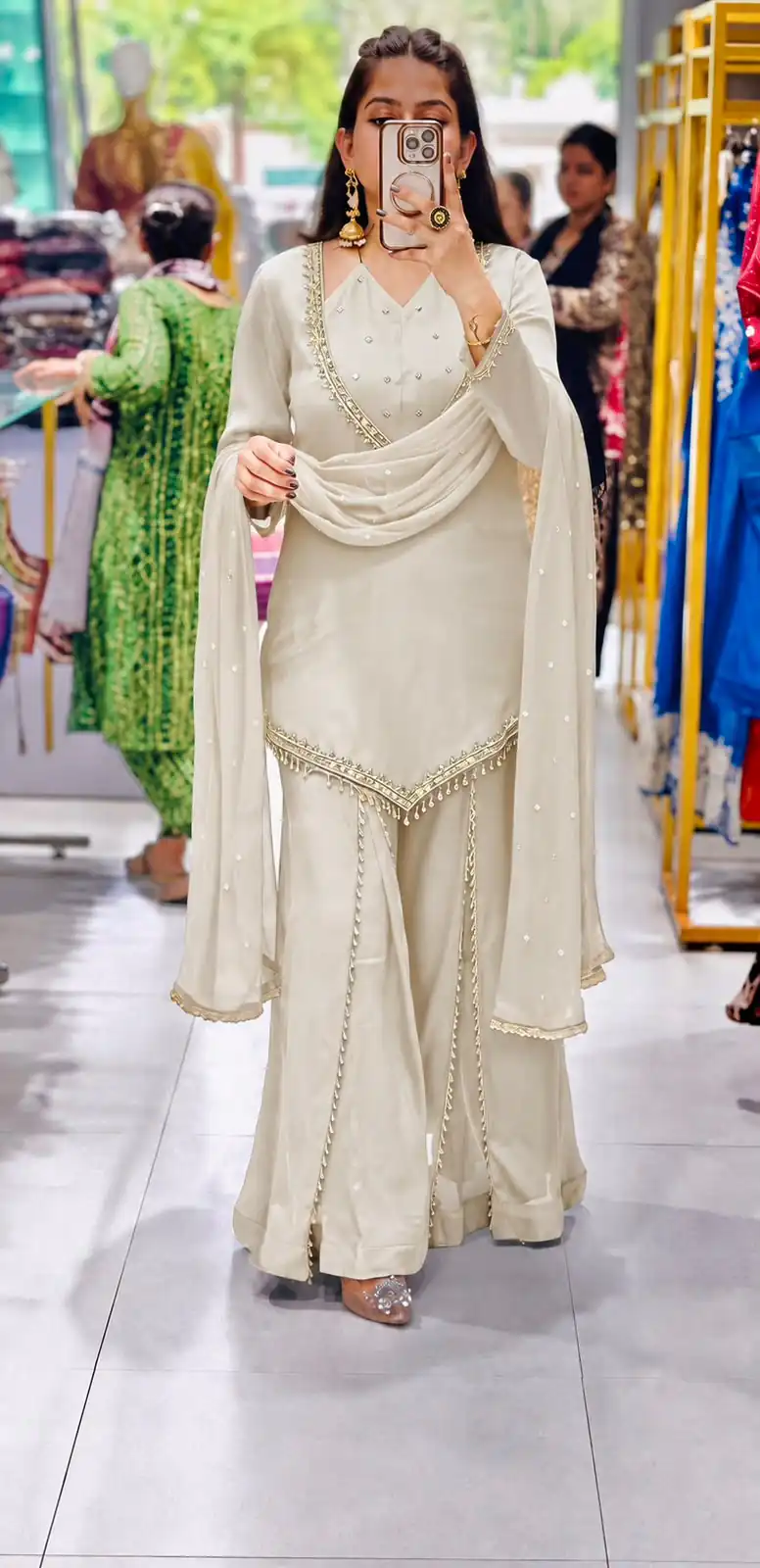 JF 054 White Color Roman Silk Salwar Suit with Embroidery Work. Available at ₹2399 only. Delivery 4-6 Working Days. Shop now. | Jump Suits, Salwar suit, Designer Suits, Casual Suits, Creative suits, Palazzo Suits, Party Wear Suits, Patiala Suits, Straight Suits