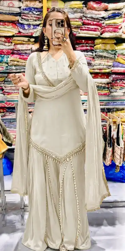 JF 054 White Color Roman Silk Salwar Suit with Embroidery Work. Available at ₹2399 only. Delivery 4-6 Working Days. Shop now. | Jump Suits, Salwar suit, Designer Suits, Casual Suits, Creative suits, Palazzo Suits, Party Wear Suits, Patiala Suits, Straight Suits