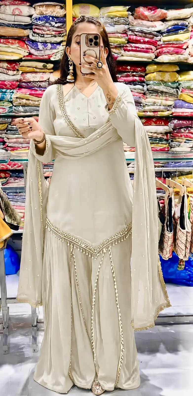 JF 054 White Color Roman Silk Salwar Suit with Embroidery Work. Available at ₹2399 only. Delivery 4-6 Working Days. Shop now. | Jump Suits, Salwar suit, Designer Suits, Casual Suits, Creative suits, Palazzo Suits, Party Wear Suits, Patiala Suits, Straight Suits