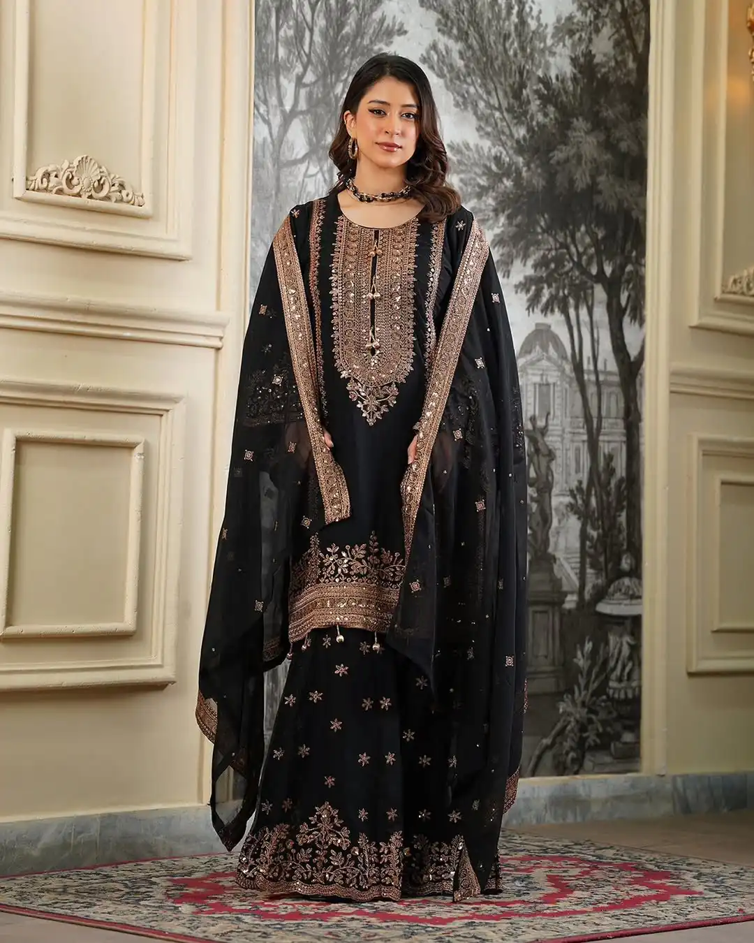 NSR 890 Black Fendy Silk Salwar Suitwith Embroidery Work & Lace Work. Now at just ₹2399. Delivery 4-6 Working Days. Shop now. | Jump Suits, Salwar suit, Designer Suits, Casual Suits, Creative suits, Palazzo Suits, Party Wear Suits, Patiala Suits, Straight Suits