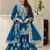 MT 1079 Blue Natural Silk Salwar Suit with Sequins Work & Embroidery Work. Special Price ₹2449. Delivery 4-6 Working Days. Shop now. | Jump Suits, Salwar suit, Designer Suits, Casual Suits, Creative suits, Palazzo Suits, Party Wear Suits, Patiala Suits, Straight Suits