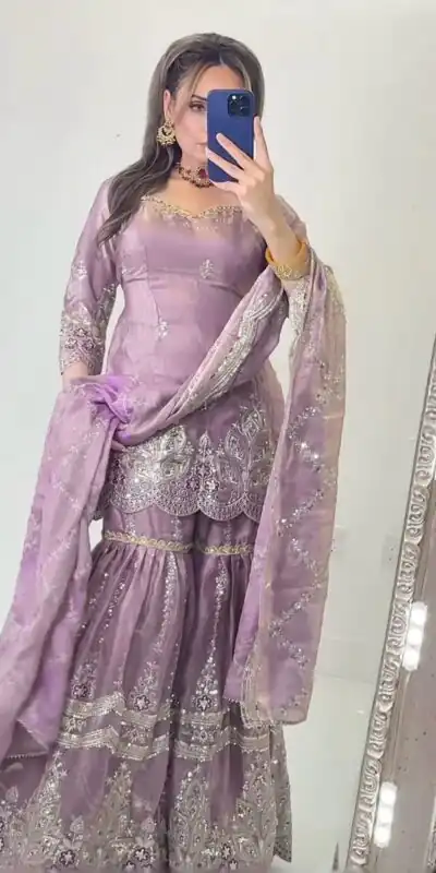 NF 1297 Lavender Fendy Silk Salwar Suitwith Embroidery Work & Lace Work. Now at just ₹2799. Delivery 4-6 Working Days. Shop now. | Jump Suits, Salwar suit, Designer Suits, Casual Suits, Creative suits, Palazzo Suits, Party Wear Suits, Patiala Suits, Straight Suits