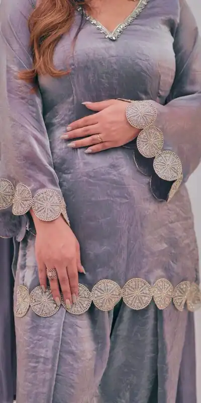 MF 545 Lavender Fendy Silk Salwar Suitwith Embroidery Work & Lace Work. Now at just ₹2099. Delivery 4-6 Working Days. Shop now. | Jump Suits, Salwar suit, Designer Suits, Casual Suits, Creative suits, Palazzo Suits, Party Wear Suits, Patiala Suits, Straight Suits