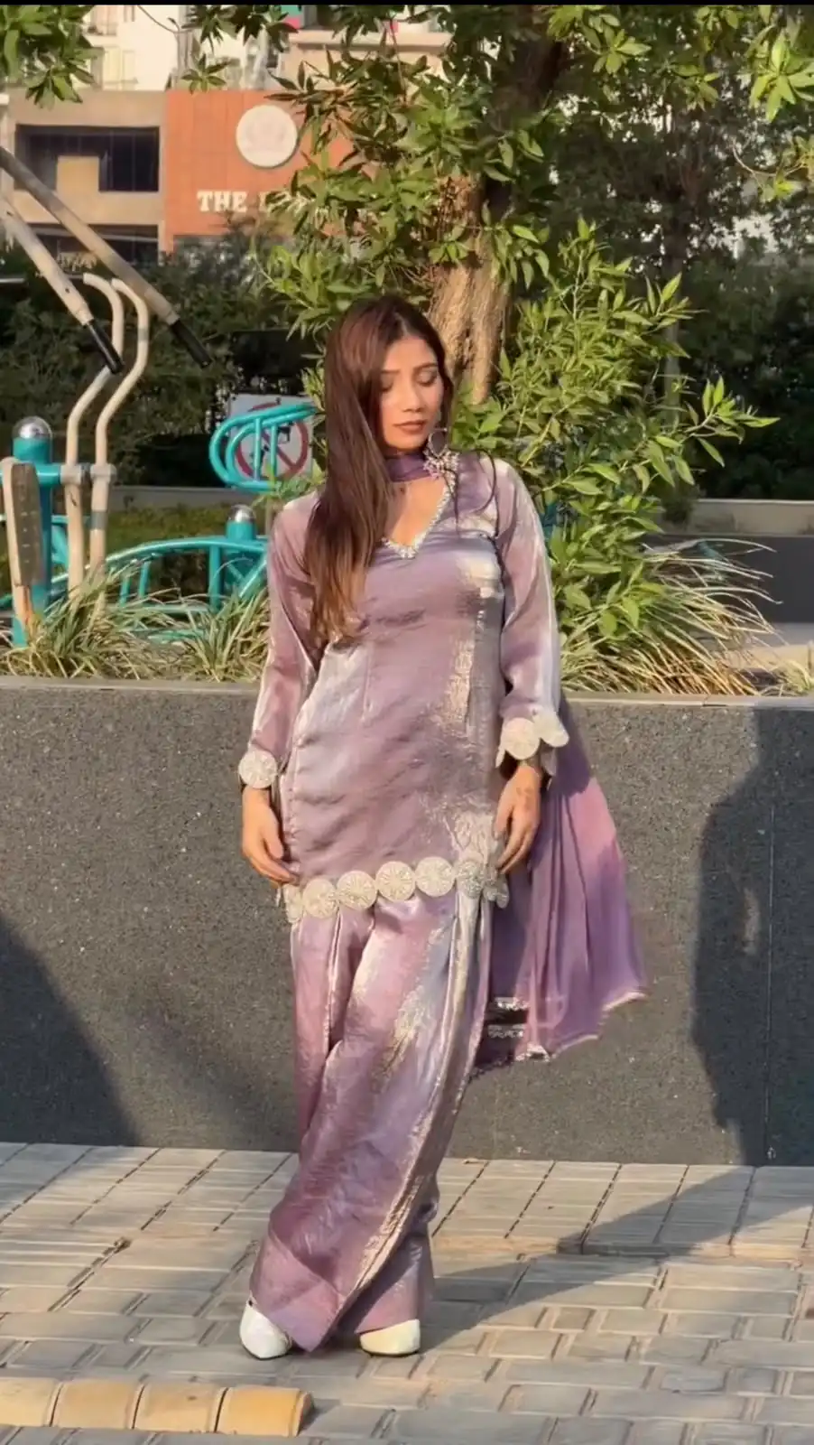 MF 545 Lavender Fendy Silk Salwar Suitwith Embroidery Work & Lace Work. Now at just ₹2099. Delivery 4-6 Working Days. Shop now. | Jump Suits, Salwar suit, Designer Suits, Casual Suits, Creative suits, Palazzo Suits, Party Wear Suits, Patiala Suits, Straight Suits