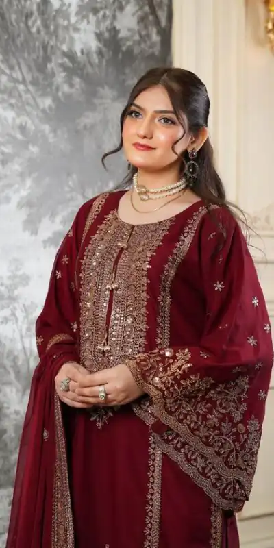 NSR 890 Maroon Fendy Silk Salwar Suitwith Embroidery Work & Lace Work. Now at just ₹2399. Delivery 4-6 Working Days. Shop now. | Jump Suits, Salwar suit, Designer Suits, Casual Suits, Creative suits, Palazzo Suits, Party Wear Suits, Patiala Suits, Straight Suits