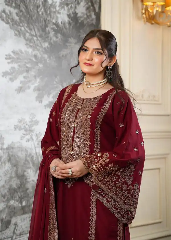 NSR 890 Maroon Fendy Silk Salwar Suitwith Embroidery Work & Lace Work. Now at just ₹2399. Delivery 4-6 Working Days. Shop now. | Jump Suits, Salwar suit, Designer Suits, Casual Suits, Creative suits, Palazzo Suits, Party Wear Suits, Patiala Suits, Straight Suits