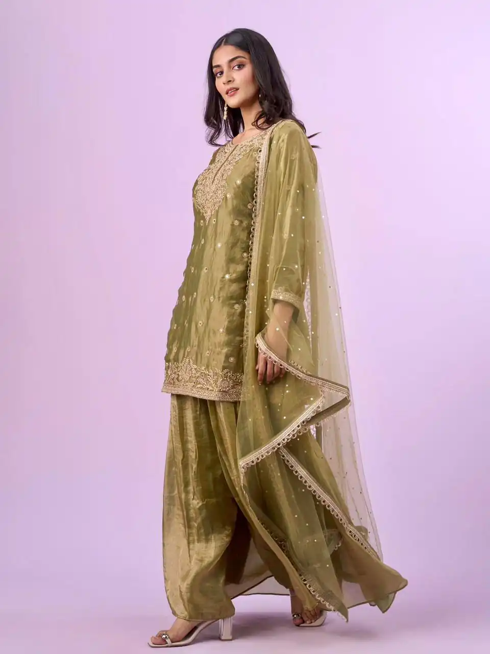 ZD 10016 Mehandi Fendy Silk Salwar Suitwith Embroidery Work & Lace Work. Now at just ₹2399. Delivery 4-6 Working Days. Shop now. | Jump Suits, Salwar suit, Designer Suits, Casual Suits, Creative suits, Palazzo Suits, Party Wear Suits, Patiala Suits, Straight Suits