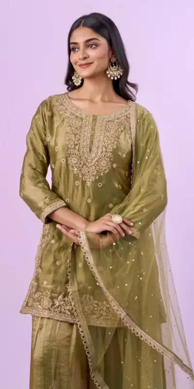 ZD 10016 Mehandi Fendy Silk Salwar Suitwith Embroidery Work & Lace Work. Now at just ₹2399. Delivery 4-6 Working Days. Shop now. | Jump Suits, Salwar suit, Designer Suits, Casual Suits, Creative suits, Palazzo Suits, Party Wear Suits, Patiala Suits, Straight Suits