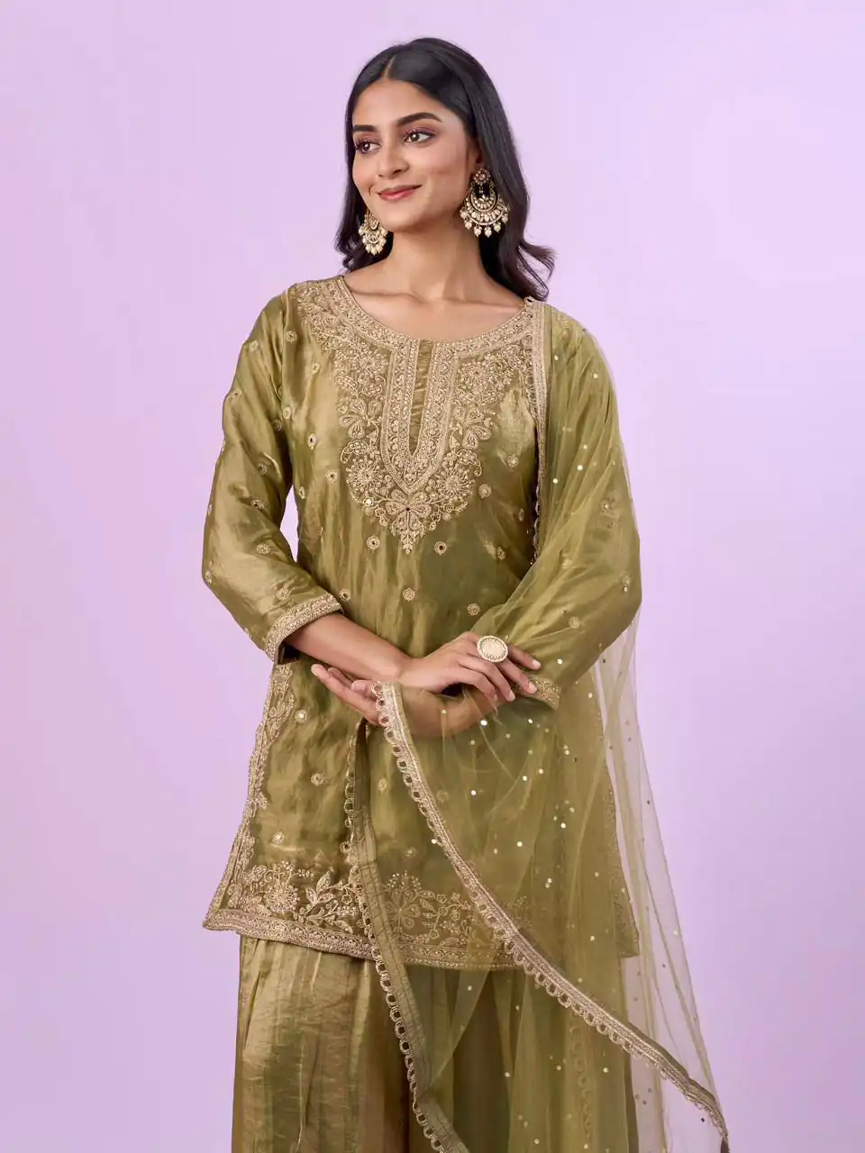 ZD 10016 Mehandi Fendy Silk Salwar Suitwith Embroidery Work & Lace Work. Now at just ₹2399. Delivery 4-6 Working Days. Shop now. | Jump Suits, Salwar suit, Designer Suits, Casual Suits, Creative suits, Palazzo Suits, Party Wear Suits, Patiala Suits, Straight Suits