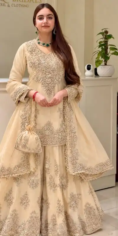 MT 1079 Off White Natural Silk Salwar Suit with Sequins Work & Embroidery Work. Special Price ₹2449. Delivery 4-6 Working Days. Shop now. | Jump Suits, Salwar suit, Designer Suits, Casual Suits, Creative suits, Palazzo Suits, Party Wear Suits, Patiala Suits, Straight Suits
