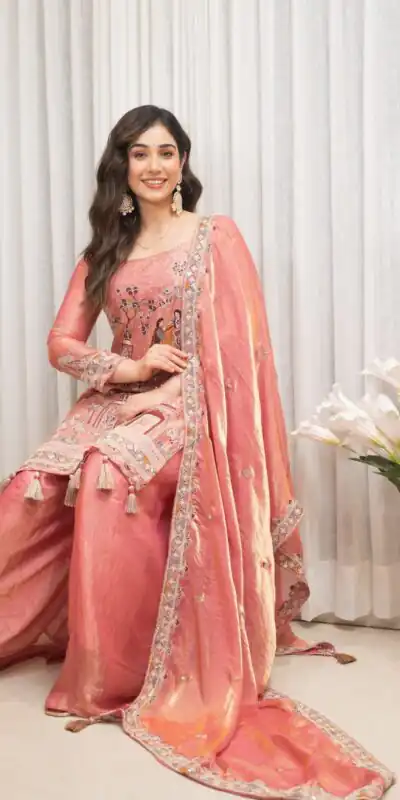 WW 1289 Pink Fendy Silk Salwar Suitwith Embroidery Work & Lace Work. Now at just ₹2999. Delivery 4-6 Working Days. Shop now. | Jump Suits, Salwar suit, Designer Suits, Casual Suits, Creative suits, Palazzo Suits, Party Wear Suits, Patiala Suits, Straight Suits