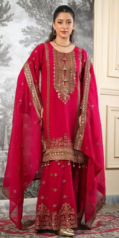 NSR 890 Red Fendy Silk Salwar Suitwith Embroidery Work & Lace Work. Now at just ₹2399. Delivery 4-6 Working Days. Shop now. | Jump Suits, Salwar suit, Designer Suits, Casual Suits, Creative suits, Palazzo Suits, Party Wear Suits, Patiala Suits, Straight Suits