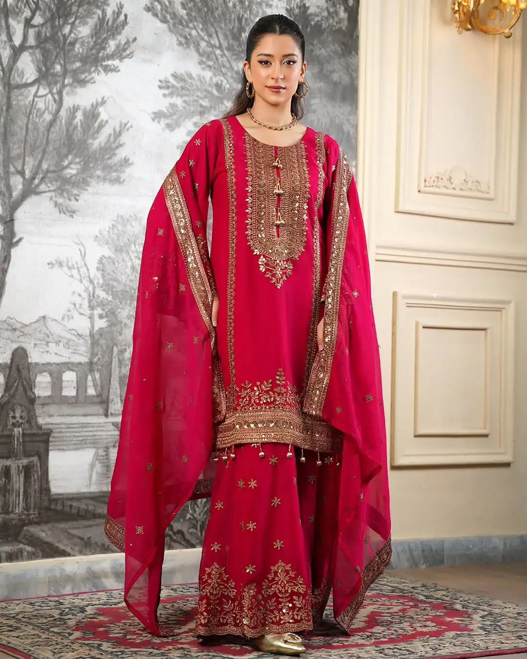 NSR 890 Red Fendy Silk Salwar Suitwith Embroidery Work & Lace Work. Now at just ₹2399. Delivery 4-6 Working Days. Shop now. | Jump Suits, Salwar suit, Designer Suits, Casual Suits, Creative suits, Palazzo Suits, Party Wear Suits, Patiala Suits, Straight Suits