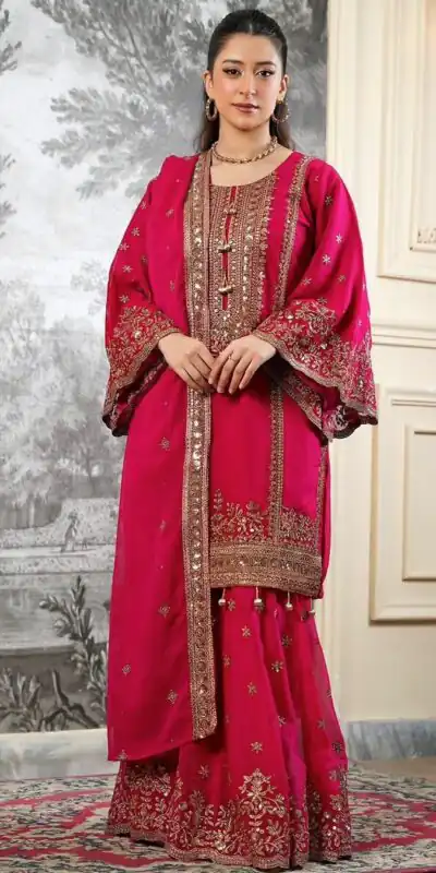NSR 890 Red Fendy Silk Salwar Suitwith Embroidery Work & Lace Work. Now at just ₹2399. Delivery 4-6 Working Days. Shop now. | Jump Suits, Salwar suit, Designer Suits, Casual Suits, Creative suits, Palazzo Suits, Party Wear Suits, Patiala Suits, Straight Suits