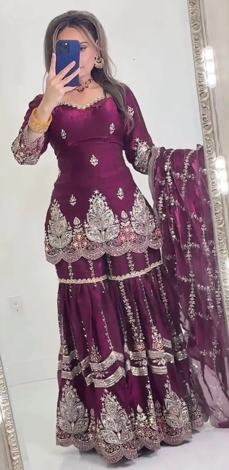 NF 1297 Wine Fendy Silk Salwar Suitwith Embroidery Work & Lace Work. Now at just ₹2799. Delivery 4-6 Working Days. Shop now. | Jump Suits, Salwar suit, Designer Suits, Casual Suits, Creative suits, Palazzo Suits, Party Wear Suits, Patiala Suits, Straight Suits