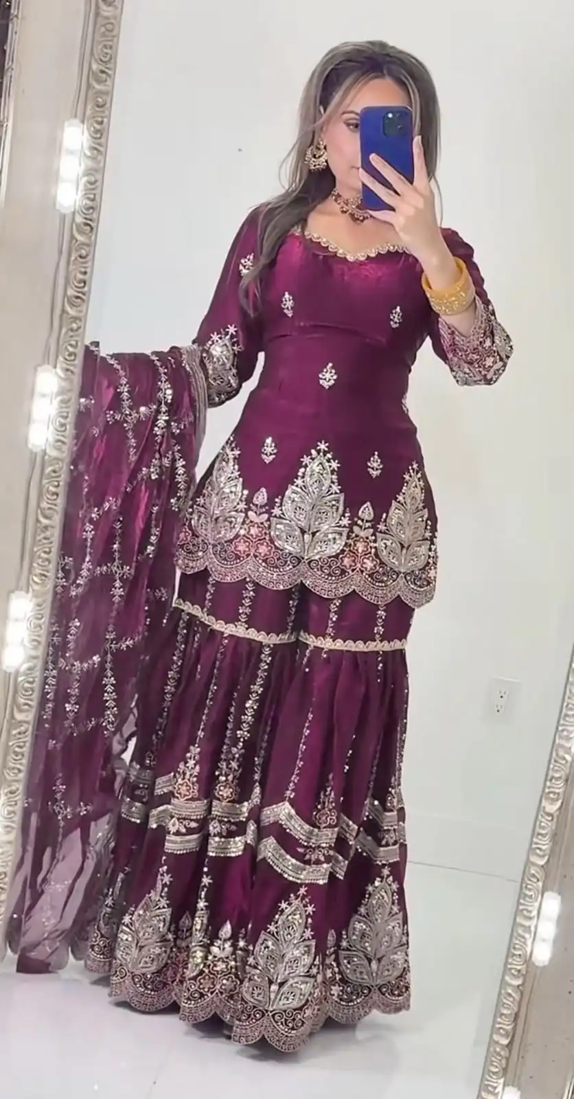 NF 1297 Wine Fendy Silk Salwar Suitwith Embroidery Work & Lace Work. Now at just ₹2799. Delivery 4-6 Working Days. Shop now. | Jump Suits, Salwar suit, Designer Suits, Casual Suits, Creative suits, Palazzo Suits, Party Wear Suits, Patiala Suits, Straight Suits