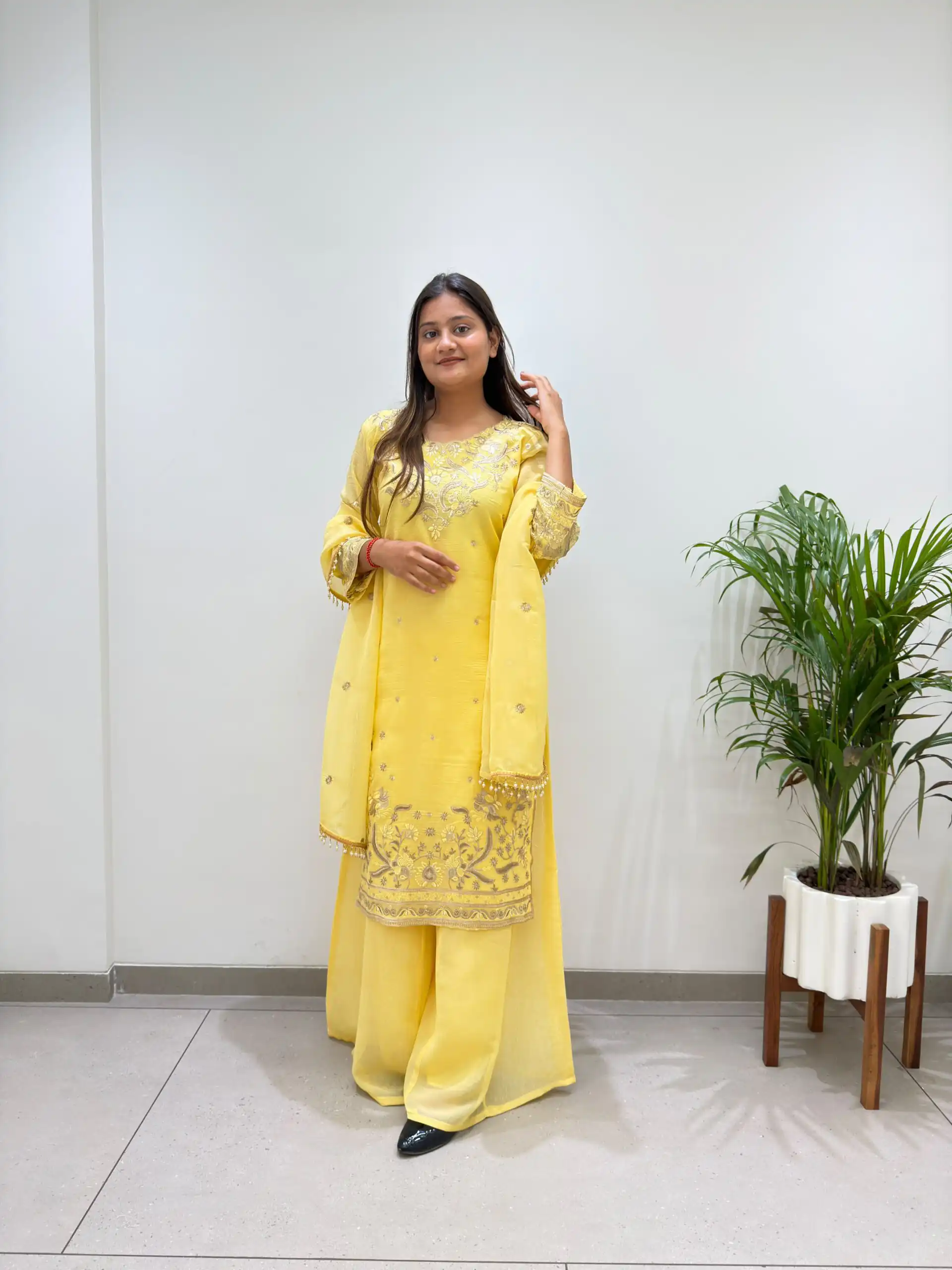 BE 501 Yellow Crunchy Silk Salwar Suit with Embroidery Work. Wedding, Party, Festive, Events Best Price ₹2349. Delivery 4-6 Working Days. Shop now. | Jump Suits, Salwar suit, Designer Suits, Casual Suits, Creative suits, Palazzo Suits, Party Wear Suits, Patiala Suits, Straight Suits