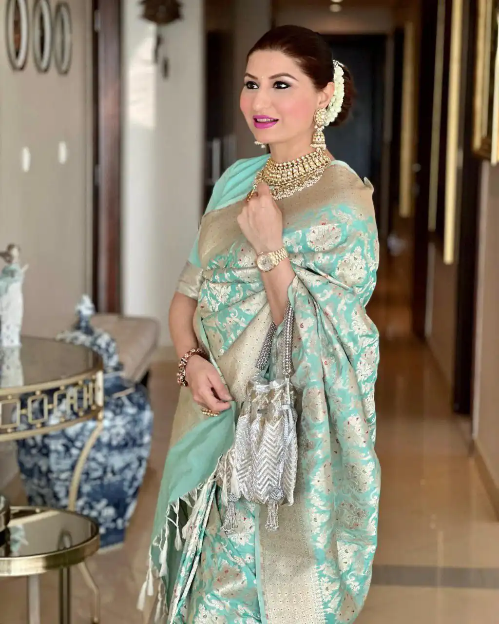 KPR 242 Sea Green Soft Lichi Silk Saree with Lace Work & Lace Border. Introductory Price ₹1649. Delivery 4-6 Working Days. Shop now. | Sarees, Bollywood Sarees, Creative Sarees, Designer Sarees, Embroidered Sarees, Ethnic Saree, Modern Digital sarees, Party Wear Sarees