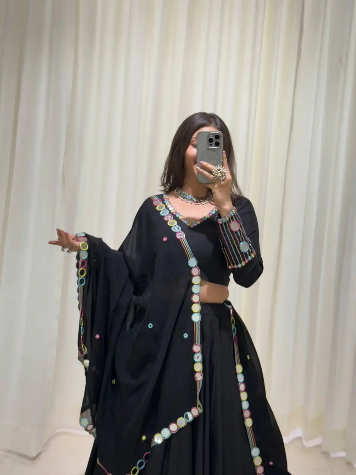 BE 504 Blacke Color Rayon Embroidery Work & Cowrie Work Lehenga Choli . Grab it for ₹2449. Delivery 4-6 Working Days. Shop now. | Lehenga, Bollywood Lehenga, Creative Lehenga, Designer Lehenga, Embroidered Lehenga, Party Wear Lehenga