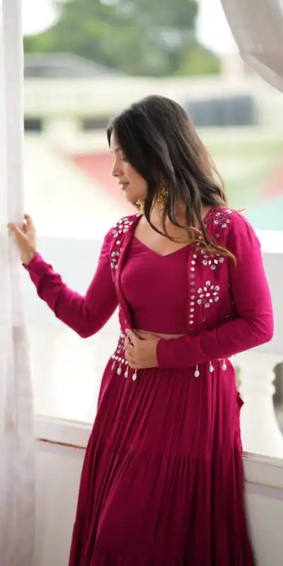 SP 94 Maroon Color Rayon Embroidery Work & Cowrie Work Lehenga Choli . Grab it for ₹2899. Delivery 4-6 Working Days. Shop now. | Lehenga, Bollywood Lehenga, Creative Lehenga, Designer Lehenga, Embroidered Lehenga, Party Wear Lehenga