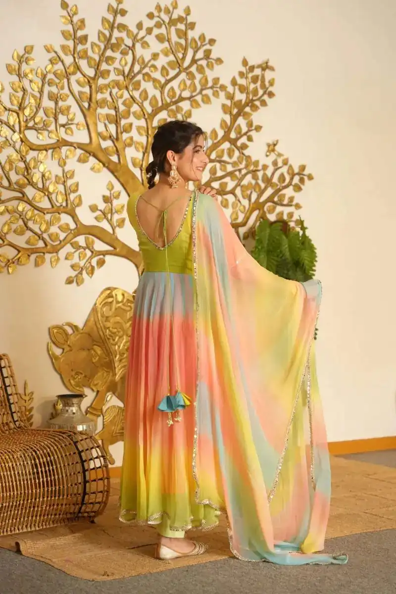 RTC 6069 Multi Faux Georgette Salwar Suit with Mirror Work & Embroidery Work. Get it for ₹2449. Delivery 4-6 Working Days. Shop now. | Anarkali Suits, Bollywood Anarkali, Creative-Anarkali, Designer Anarkali, Embroidered Anarkali, Party Wear Anarkali