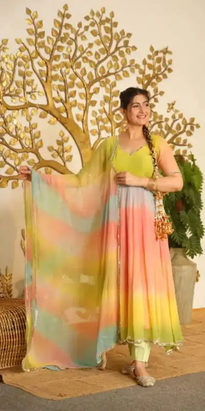 RTC 6069 Multi Faux Georgette Salwar Suit with Mirror Work & Embroidery Work. Get it for ₹2449. Delivery 4-6 Working Days. Shop now. | Anarkali Suits, Bollywood Anarkali, Creative-Anarkali, Designer Anarkali, Embroidered Anarkali, Party Wear Anarkali